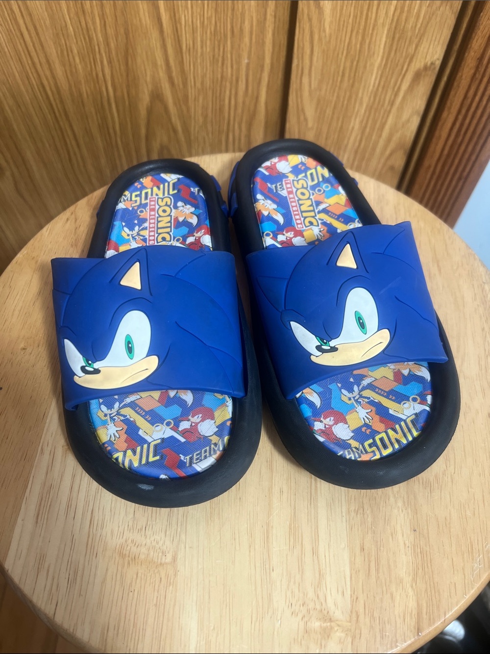 Kids' Blue Sonic Slip-On Sandals